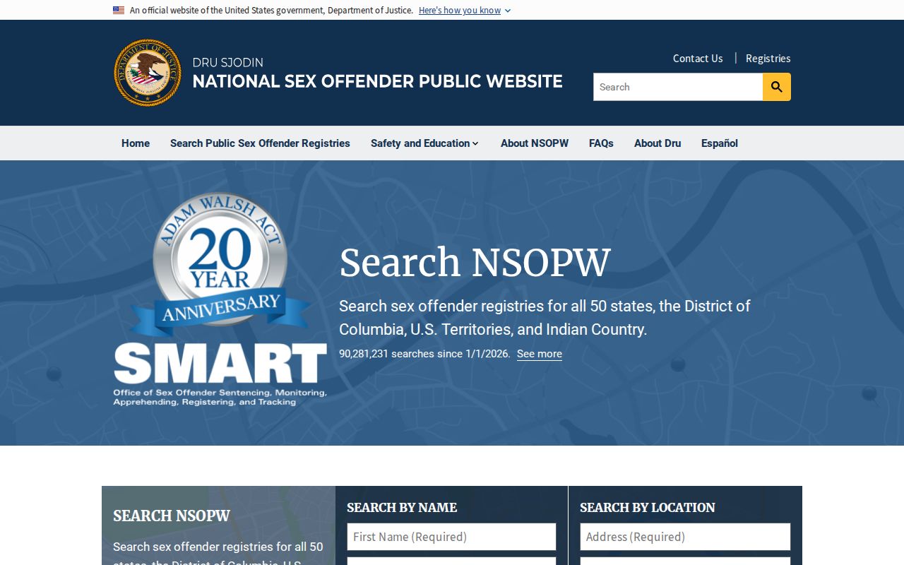 National Sex Offender Public Website search supplement